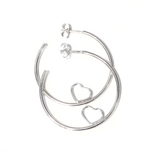 Load image into Gallery viewer, Balancing heart hoops - Love Flo