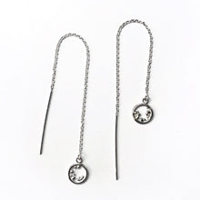 Load image into Gallery viewer, Embrace thread though chain earrings