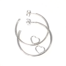 Load image into Gallery viewer, Balancing heart hoops - Love Flo 
